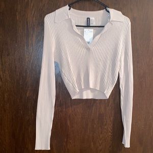 Brand New H&M Collared Long Sleeve Top